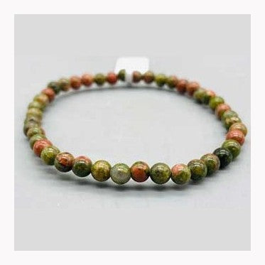 Pulsera de unakita de 4 mm