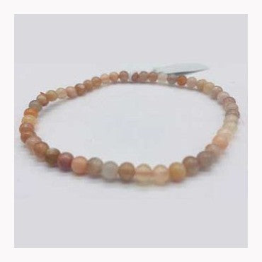 Pulsera de piedra lunar de 4 mm