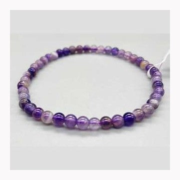 Pulsera de amatista de 4 mm