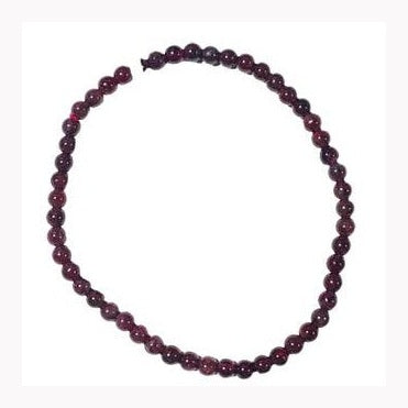 Pulsera de granate de 4 mm