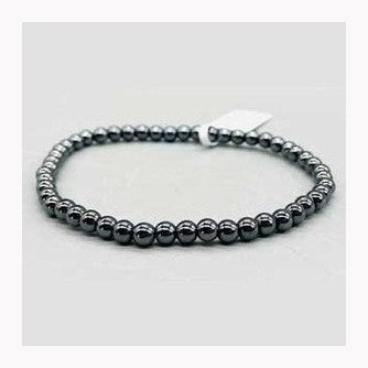 Pulsera de hematita de 4 mm