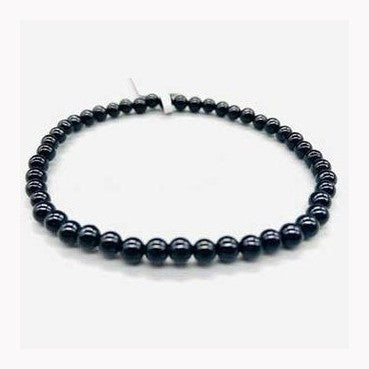 4mm Obsidian, Black bracelet