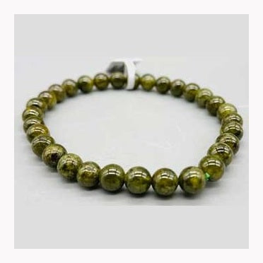 5-6mm Garnet, Green bracelet
