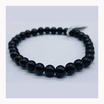 6mm Tourmaline, Black bracelet