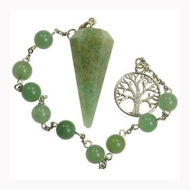 Pulsera de péndulo de aventurina verde