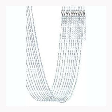 (set of 12) 20" Silver Plated Brass Chain
