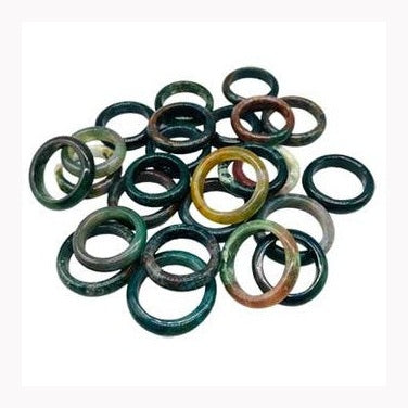 (set of 25) Jasper, Banded rings