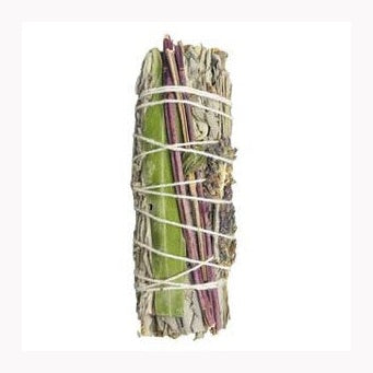 Barra para sahumar salvia blanca de 4" con 7 hierbas