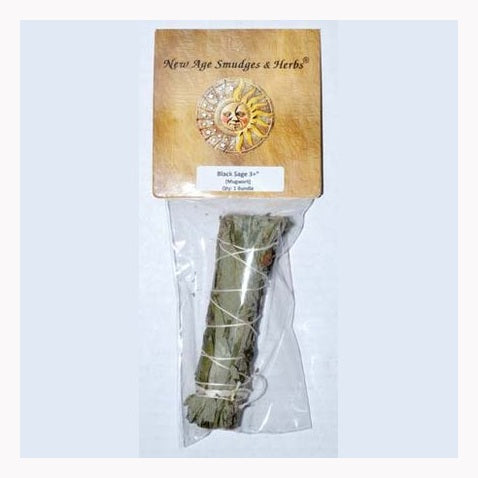 Black Sage smudge stick 4" (white sage)