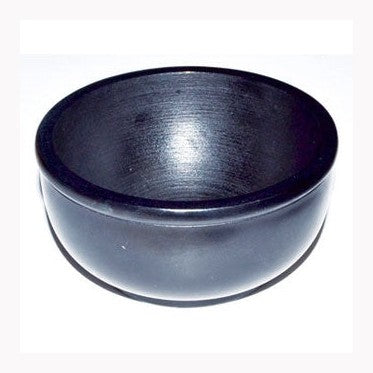 Cuenco de adivinación/recipiente para sahumar de piedra negra de 4"