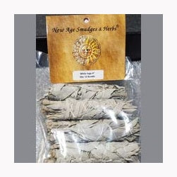 (set of 12) White Sage smudge stick 3 -4"