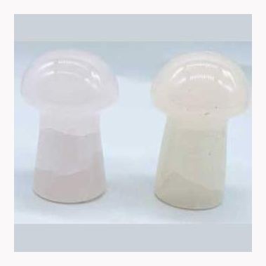 (set of 2) 1 3/4" Mushroom Calcite, Pink