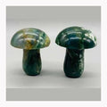 (set of 2) 1 3/4" Mushroom Moss Agate