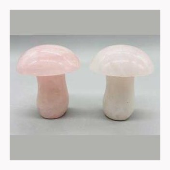 (set of 2) 1 3/4" Mushroom Rose Quartz