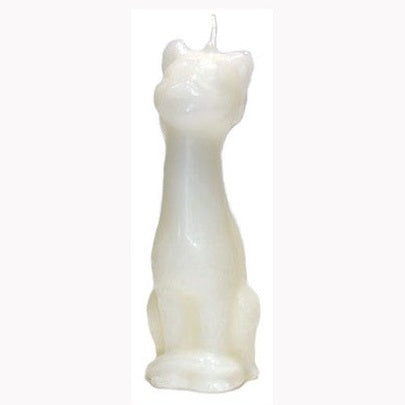 5 1/2" White Cat candle