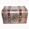 Caja de madera antigua de 4 1/2" x 6 1/4" x 3 3/4"