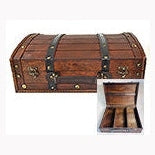 Caja de madera antigua de 14" x 11" x 5"