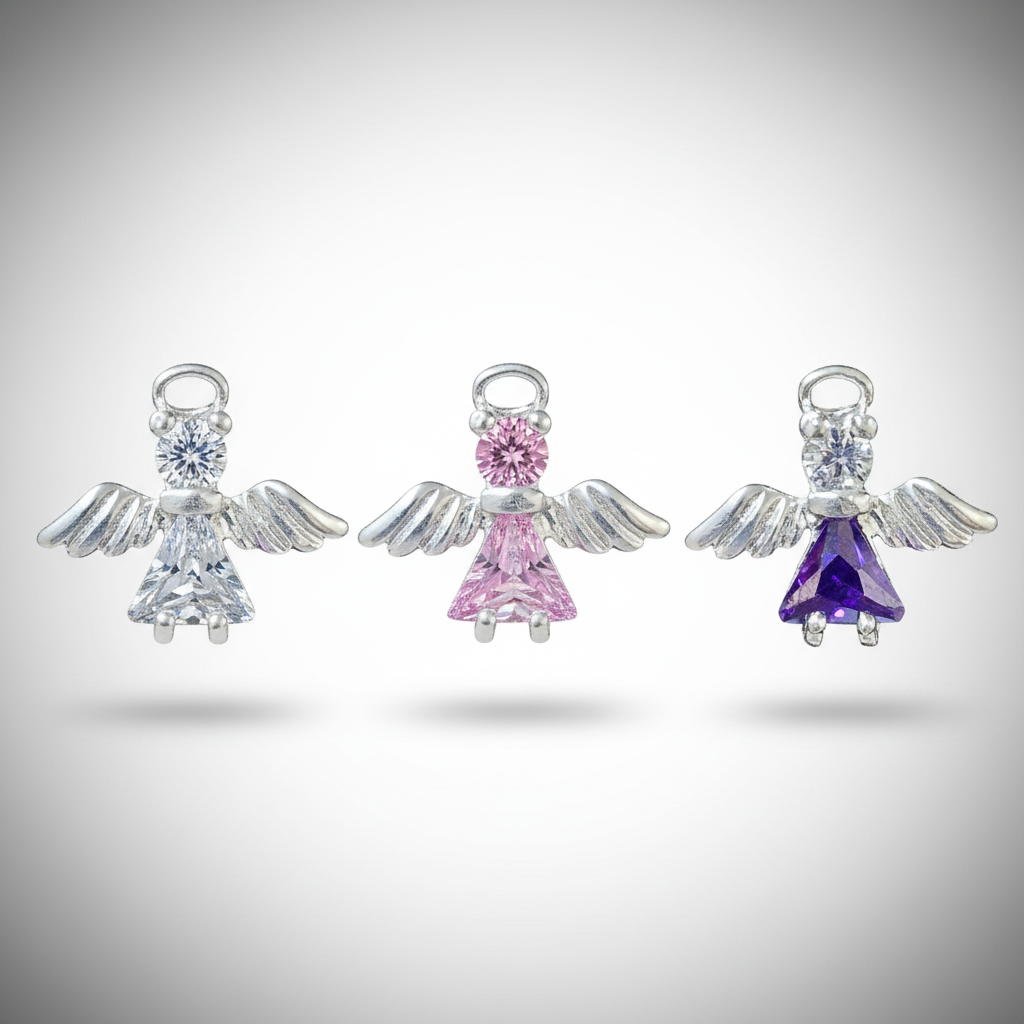 Celestial Guardian Angel Earrings – Sterling Silver .925