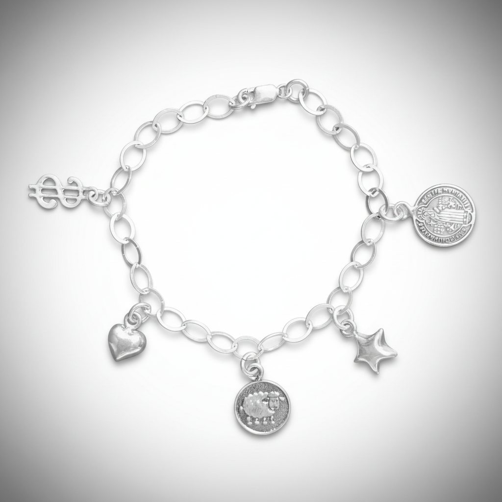 Sacred Symbols Charm Bracelet – Sterling Silver .925