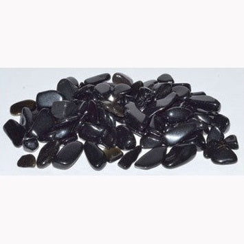 Obsidiana negra de 1 lb, astillas pulidas de 7-9 mm