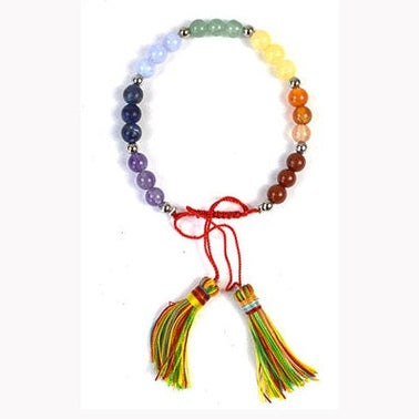 6mm 7 Chakra with Tassel bracelet