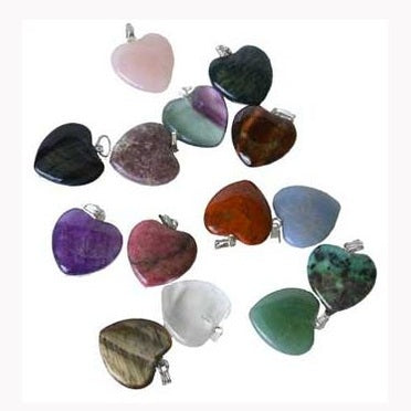(set of 24) 3/4" (20mm) various Stones heart