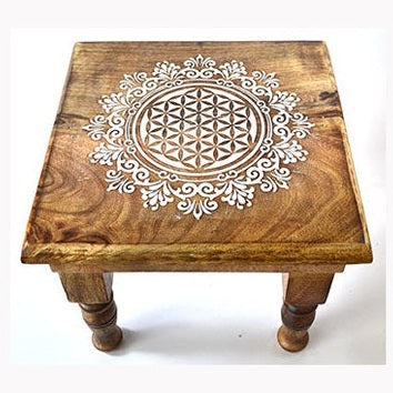 9"x 9"x 8" Flower of Life altar table