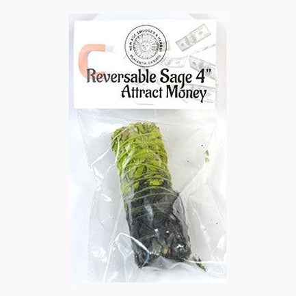 Barra de savia reversible Attract Money de 4" con salvia blanca