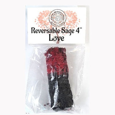 4" Love reversable smudge stick  White Sage